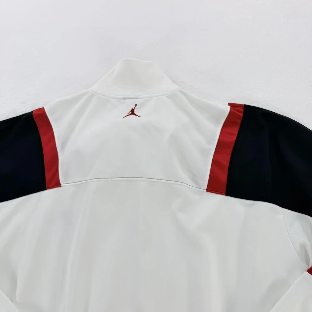 Jordan Jacket Mens 3XL White Red Black Full Zip Track Colorblock Jumpman Logo